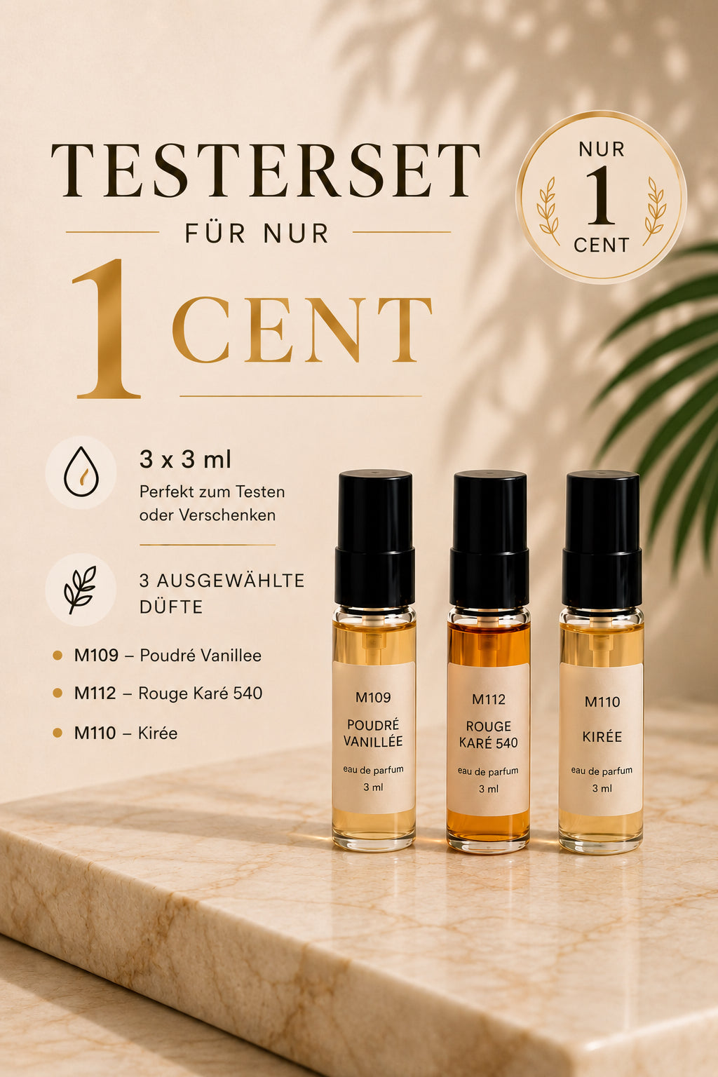 Tester Set für nur 1en Cent